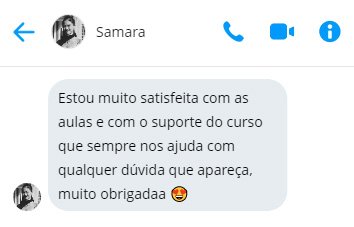 Depoimento de aluna sobre curso de maquiagem