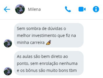 Depoimento de aluna sobre curso de maquiagem
