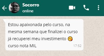 Depoimento de aluna sobre curso de maquiagem