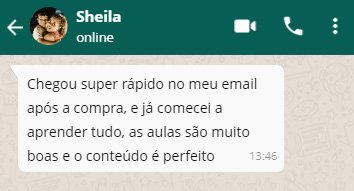 Depoimento de aluna sobre curso de maquiagem